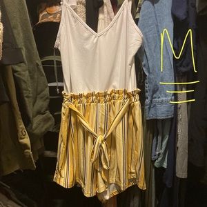 Yellow / White Romper